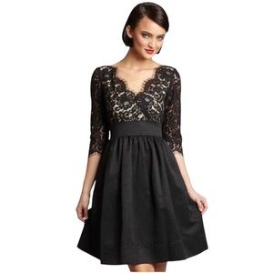 Eliza J Dress Womens Size 2 Black Lace Prom Party Goth Glam Retro Cocktail